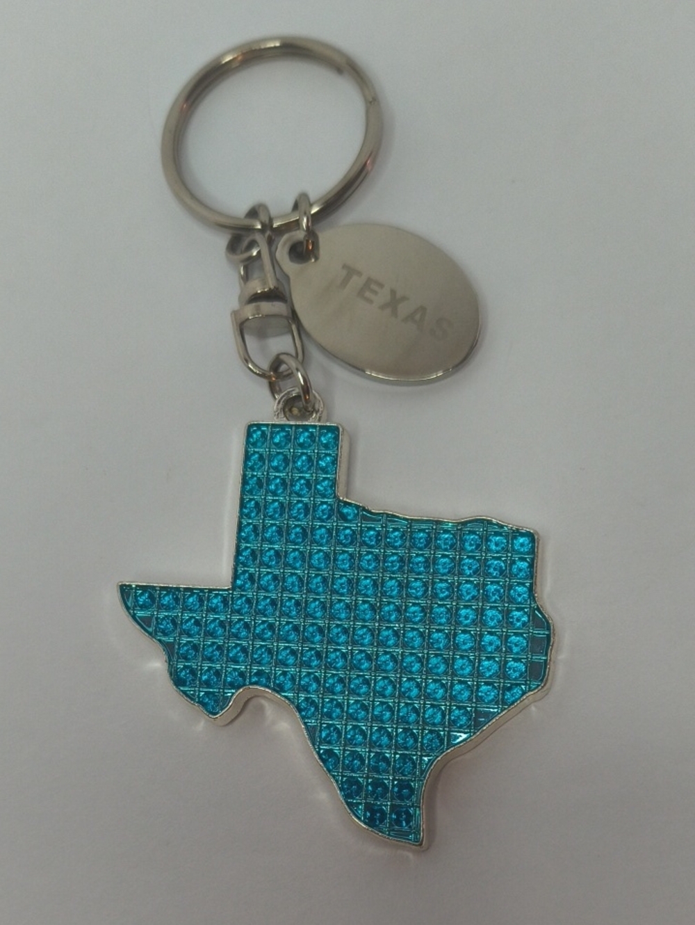 Blue Girly Pop Texas State Keychain/Bag Charm